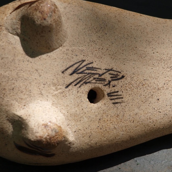 Signed Mexico Folk Art, Handmade Terra Cotta, Ceramic Bird Sculpture, Figurine, - Picture 2 of 7